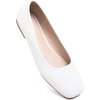 image:imageHee grand Womens Square Toe Synthetic Leather Ballet Flats Comfortable SlipOn Flat Shoes Dressy Ballerina Shoes for Work654white
