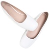 image:imageHee grand Womens Square Toe Synthetic Leather Ballet Flats Comfortable SlipOn Flat Shoes Dressy Ballerina Shoes for Work654white