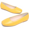 image:imageHee grand Womens Square Toe Synthetic Leather Ballet Flats Comfortable SlipOn Flat Shoes Dressy Ballerina Shoes for Work654yellow