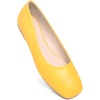 image:imageHee grand Womens Square Toe Synthetic Leather Ballet Flats Comfortable SlipOn Flat Shoes Dressy Ballerina Shoes for Work654yellow