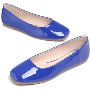 image:imageHee grand Womens Square Toe Synthetic Leather Ballet Flats Comfortable SlipOn Flat Shoes Dressy Ballerina Shoes for Work476blue
