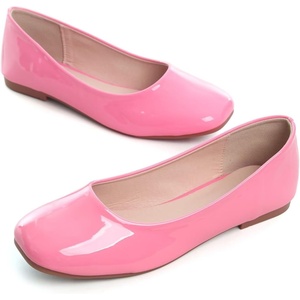 image:imageHee grand Womens Square Toe Synthetic Leather Ballet Flats Comfortable SlipOn Flat Shoes Dressy Ballerina Shoes for Work476peach