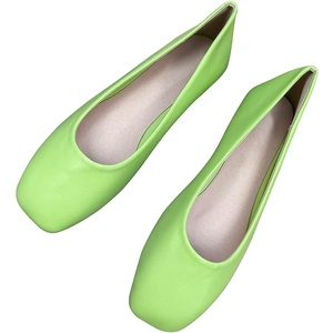 image:imageHee grand Womens Square Toe Synthetic Leather Ballet Flats Comfortable SlipOn Flat Shoes Dressy Ballerina Shoes for Work654cyan