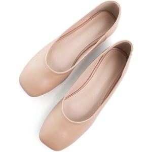 image:imageHee grand Womens Square Toe Synthetic Leather Ballet Flats Comfortable SlipOn Flat Shoes Dressy Ballerina Shoes for Work654khaki