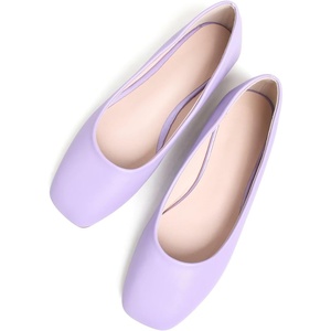 image:imageHee grand Womens Square Toe Synthetic Leather Ballet Flats Comfortable SlipOn Flat Shoes Dressy Ballerina Shoes for Work654lavender