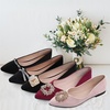 image:imageHee grand Pointed Toe Crystals Shoes for Women Rhinestones Wedding Dress Shoes Bridesmaid Shoes Suede Lightweight Ballet FlatsBlack 55