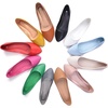 image:imageWomens Slip on Foldable Soft Leather Ballet FlatsPointy Toe Shallow Flats ShoesGreen 95