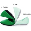 image:imageWomens Slip on Foldable Soft Leather Ballet FlatsPointy Toe Shallow Flats ShoesGreen 95